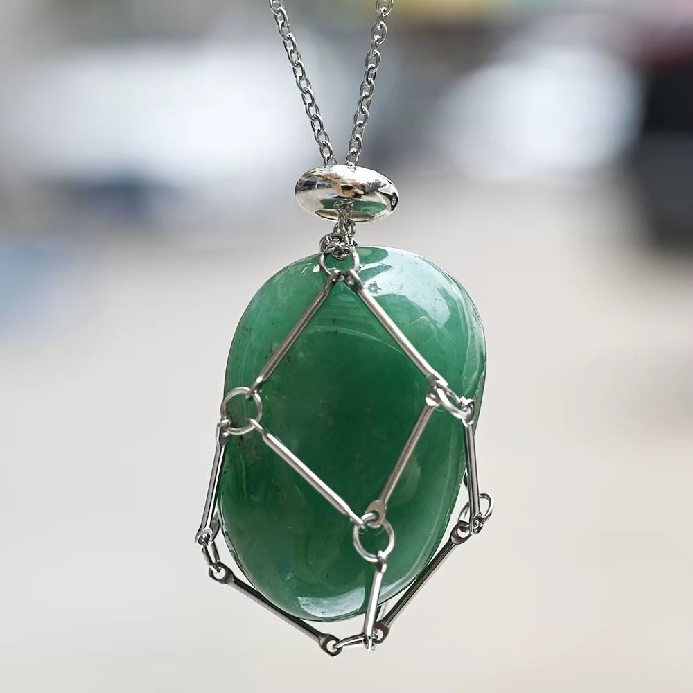 Crystal Holder Cage Necklace